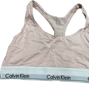 Calvin Klein Bralette Razorback  Size Large. Never worn but washed.  pink